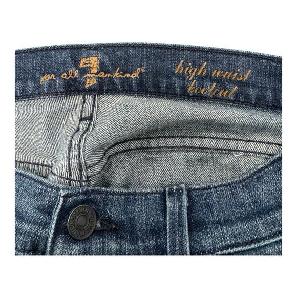 7 For All Mankind Women's 30 High Waist Vintage Bootcut Jeans Dark Wash Casual - Picture 8 of 12